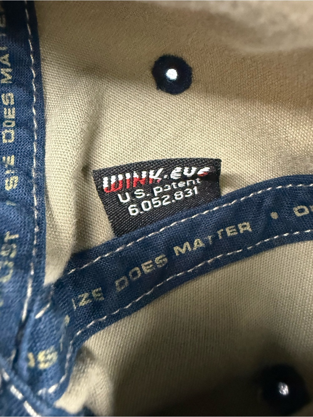 Nike Wink Eye Hat - Beige One Size Stretch Baseball Cap - Picture 6 of 6